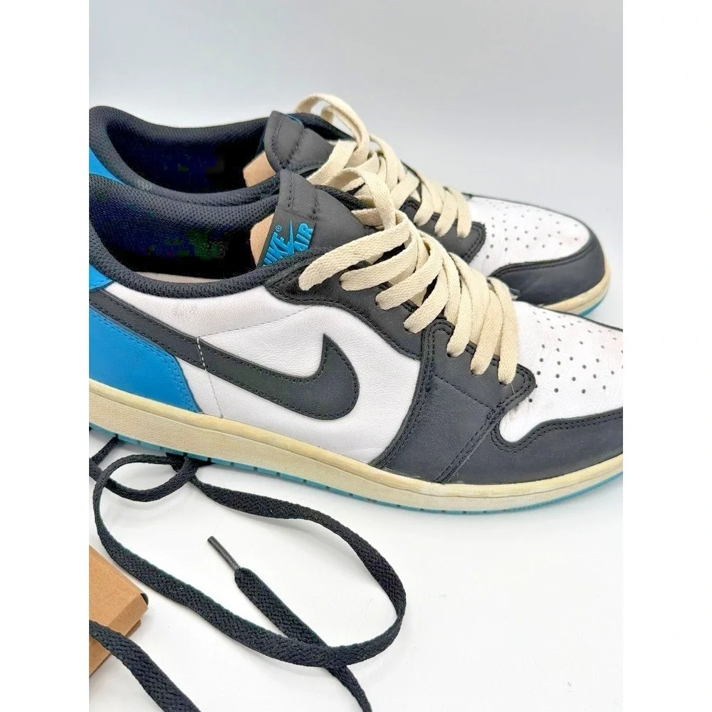 Air Jordan 1 Retro Low OG UNC Dark Powder Blue Men's Size 11 CZ0790-104